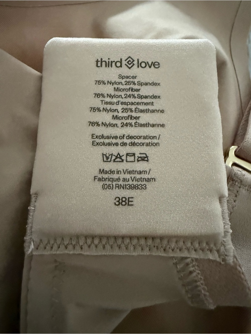 ThirdLove 24/7 Classic Unlined Minimizer Bra 38E Taupe New - Picture 6 of 8